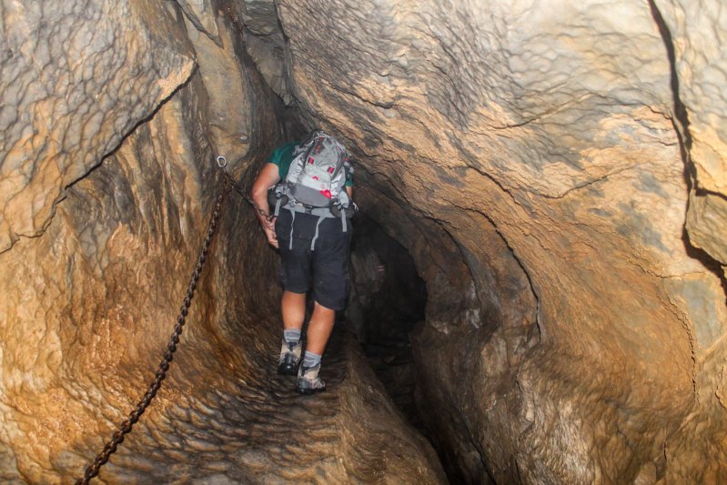 Tunel v Mylnej jaskyni 