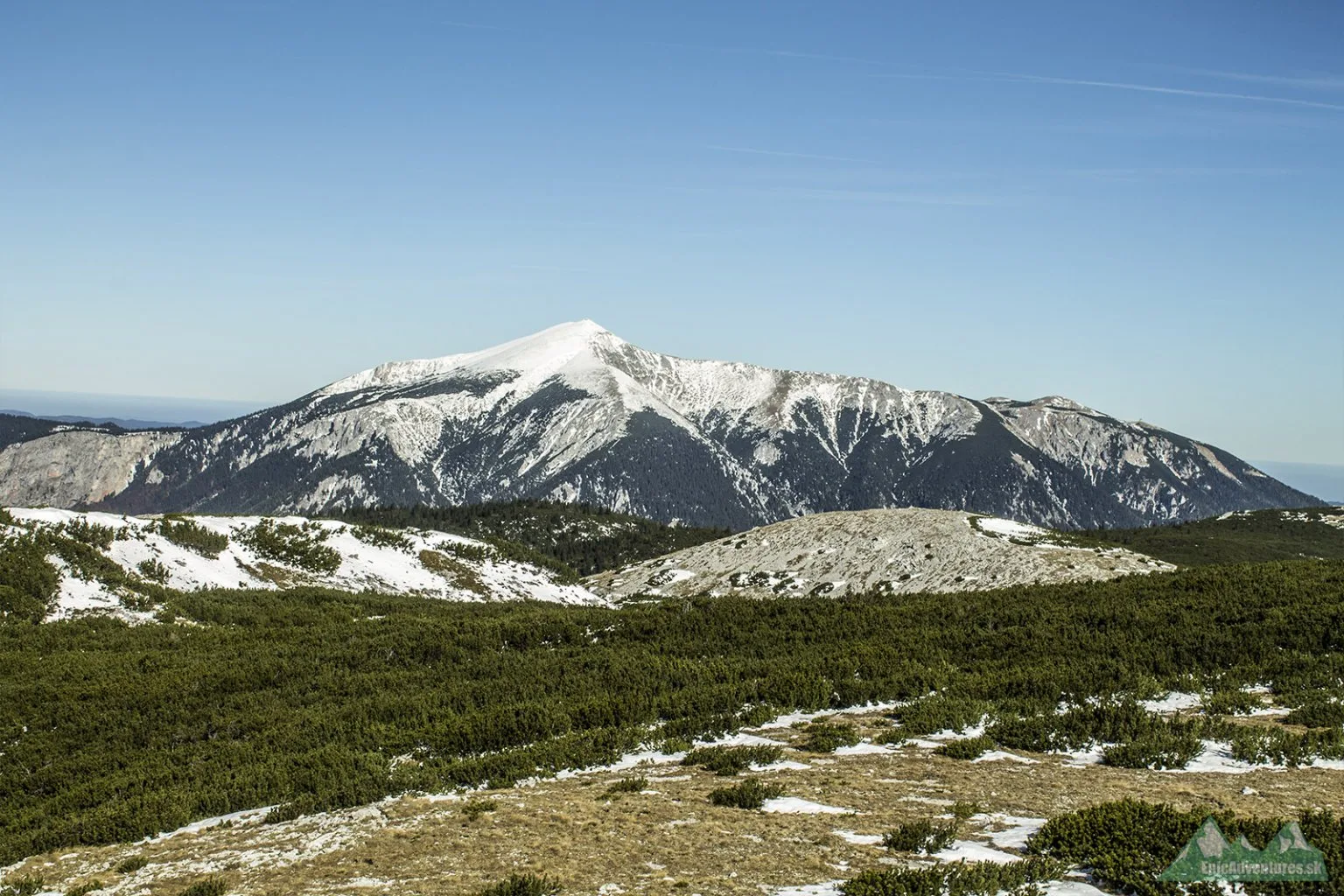 Pohľad na Schneeberg z Raxalpe